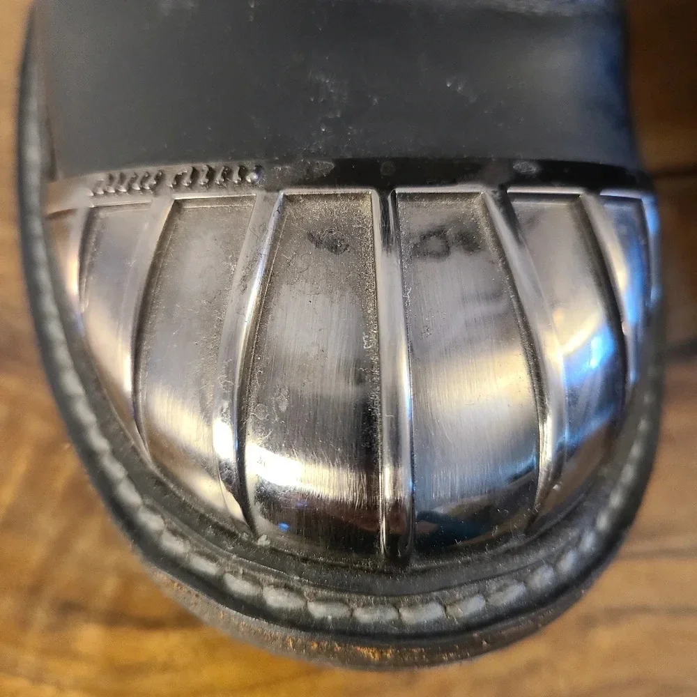 Miu Miu Combat Leather Winter Boots - Picture 3 of 13